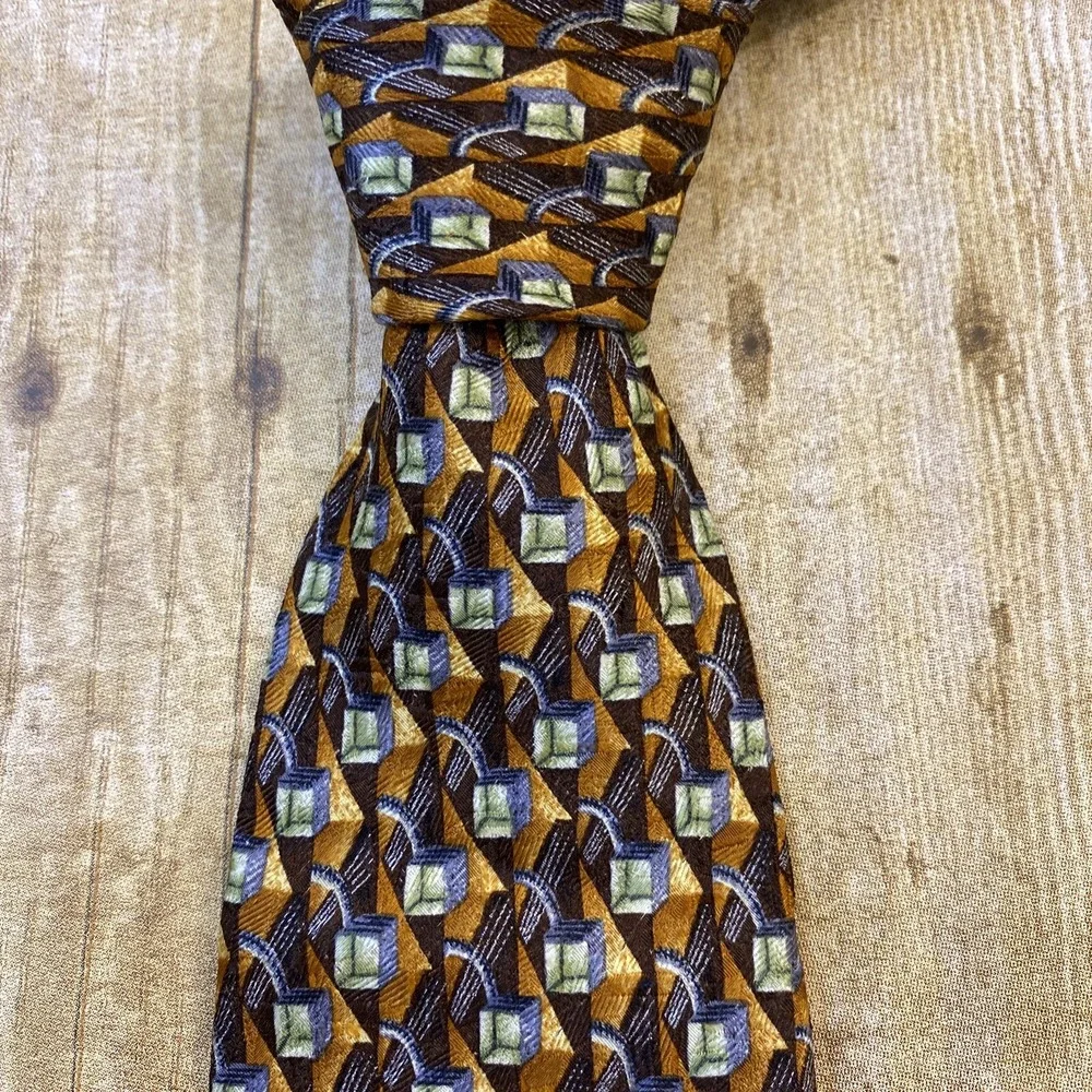 Vintage Ermenegildo Zegna Tie Multicolor Geometric